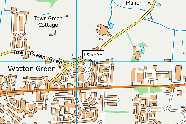 IP25 6YF map - OS VectorMap District (Ordnance Survey)