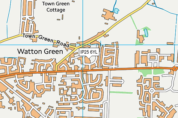 IP25 6YL map - OS VectorMap District (Ordnance Survey)