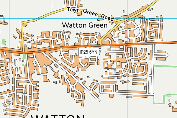 IP25 6YN map - OS VectorMap District (Ordnance Survey)