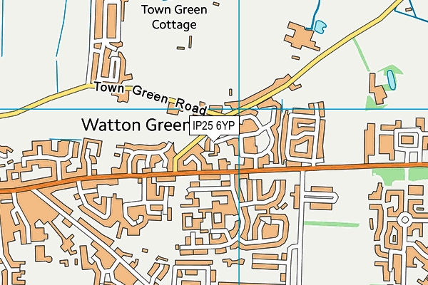 IP25 6YP map - OS VectorMap District (Ordnance Survey)