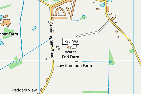 IP25 7AG map - OS VectorMap District (Ordnance Survey)