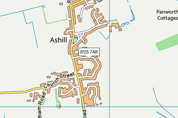 IP25 7AR map - OS VectorMap District (Ordnance Survey)