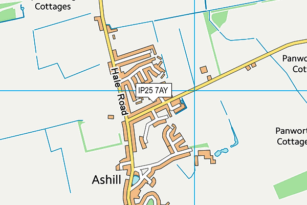 IP25 7AY map - OS VectorMap District (Ordnance Survey)