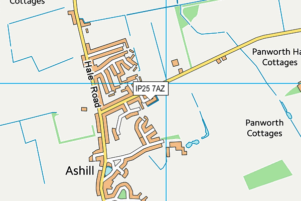 IP25 7AZ map - OS VectorMap District (Ordnance Survey)
