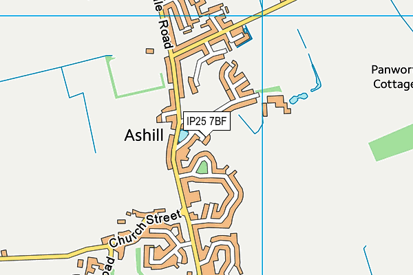 IP25 7BF map - OS VectorMap District (Ordnance Survey)