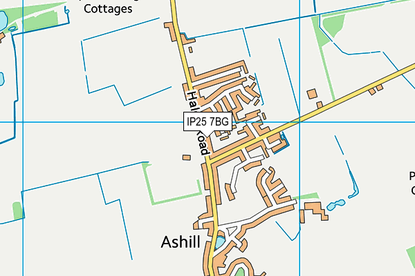 IP25 7BG map - OS VectorMap District (Ordnance Survey)