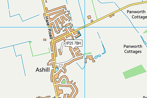 IP25 7BH map - OS VectorMap District (Ordnance Survey)