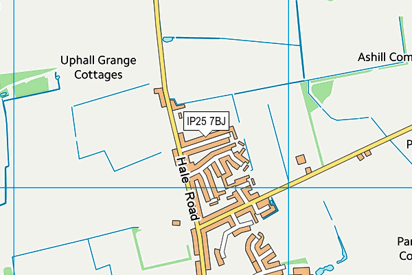 IP25 7BJ map - OS VectorMap District (Ordnance Survey)