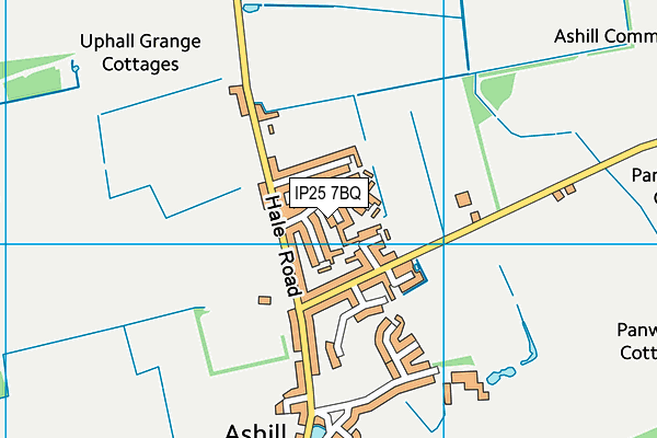 IP25 7BQ map - OS VectorMap District (Ordnance Survey)