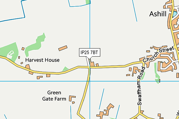 IP25 7BT map - OS VectorMap District (Ordnance Survey)