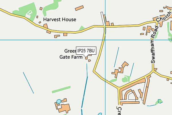 IP25 7BU map - OS VectorMap District (Ordnance Survey)