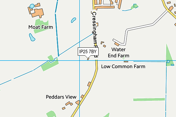 IP25 7BY map - OS VectorMap District (Ordnance Survey)