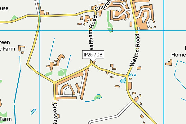 IP25 7DB map - OS VectorMap District (Ordnance Survey)