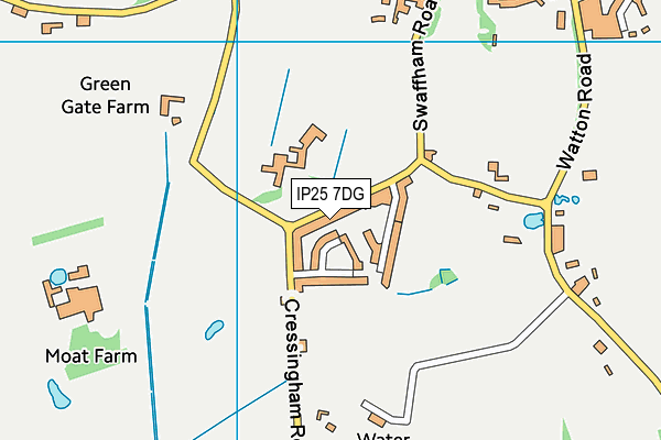 IP25 7DG map - OS VectorMap District (Ordnance Survey)