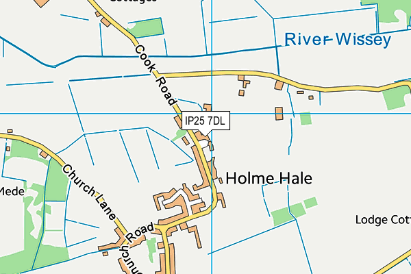 IP25 7DL map - OS VectorMap District (Ordnance Survey)