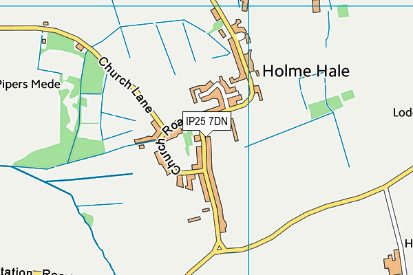 IP25 7DN map - OS VectorMap District (Ordnance Survey)