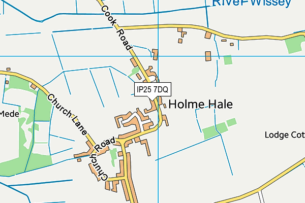 IP25 7DQ map - OS VectorMap District (Ordnance Survey)