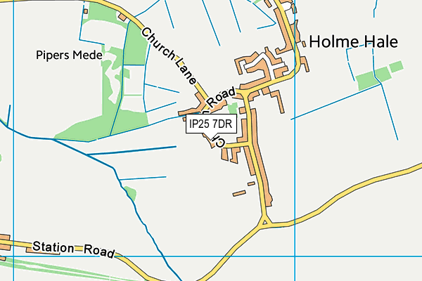 IP25 7DR map - OS VectorMap District (Ordnance Survey)