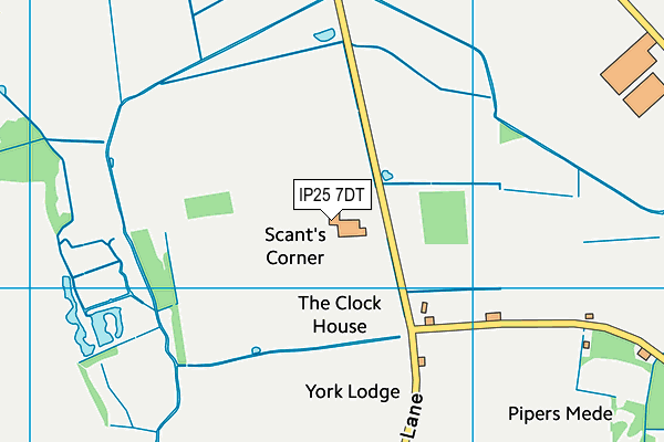 IP25 7DT map - OS VectorMap District (Ordnance Survey)