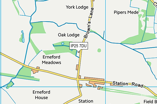 IP25 7DU map - OS VectorMap District (Ordnance Survey)