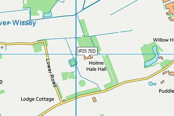 IP25 7ED map - OS VectorMap District (Ordnance Survey)