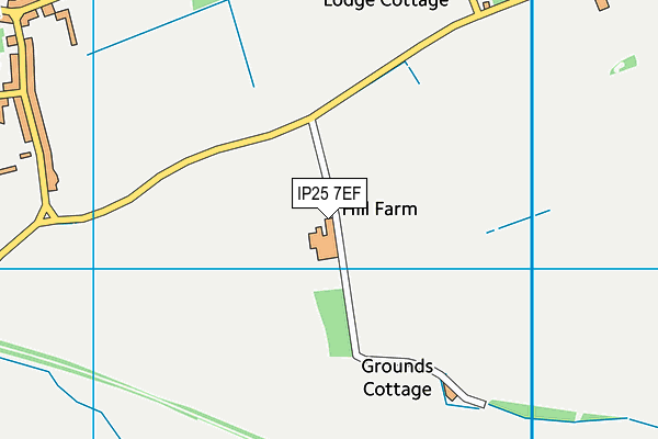 IP25 7EF map - OS VectorMap District (Ordnance Survey)