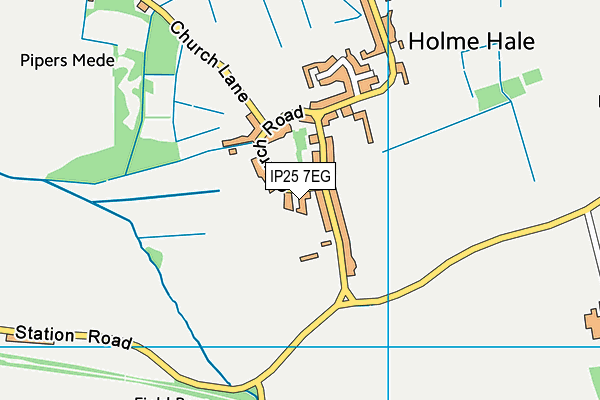 IP25 7EG map - OS VectorMap District (Ordnance Survey)