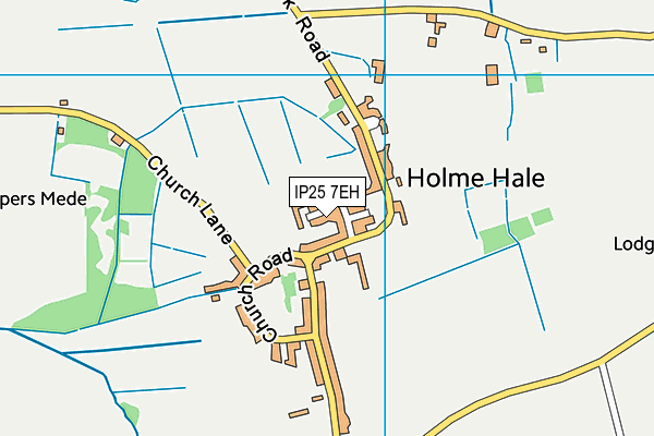 IP25 7EH map - OS VectorMap District (Ordnance Survey)