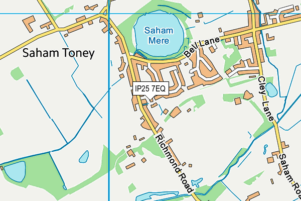 IP25 7EQ map - OS VectorMap District (Ordnance Survey)