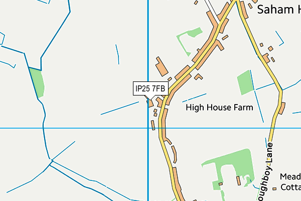 IP25 7FB map - OS VectorMap District (Ordnance Survey)