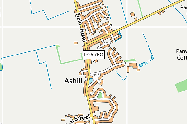 IP25 7FG map - OS VectorMap District (Ordnance Survey)