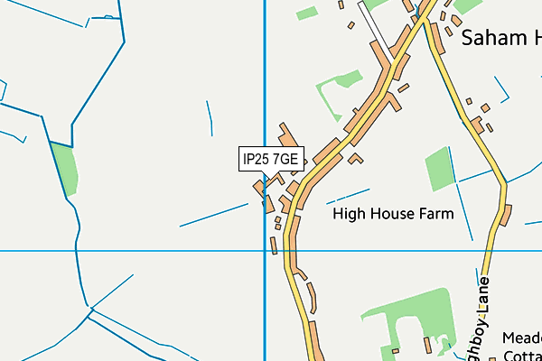 IP25 7GE map - OS VectorMap District (Ordnance Survey)