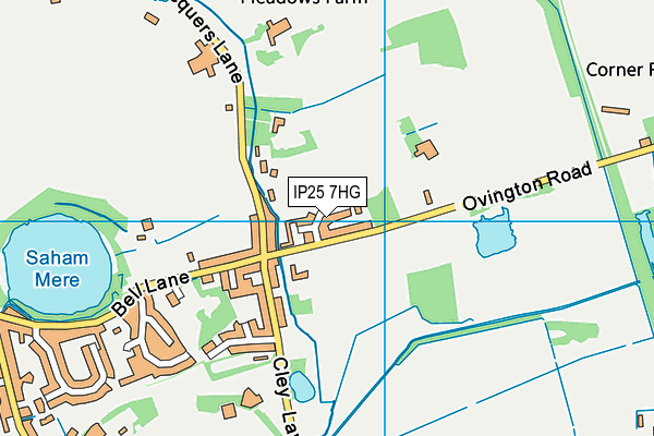 IP25 7HG map - OS VectorMap District (Ordnance Survey)