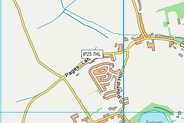 IP25 7HL map - OS VectorMap District (Ordnance Survey)