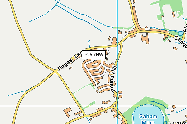 IP25 7HW map - OS VectorMap District (Ordnance Survey)