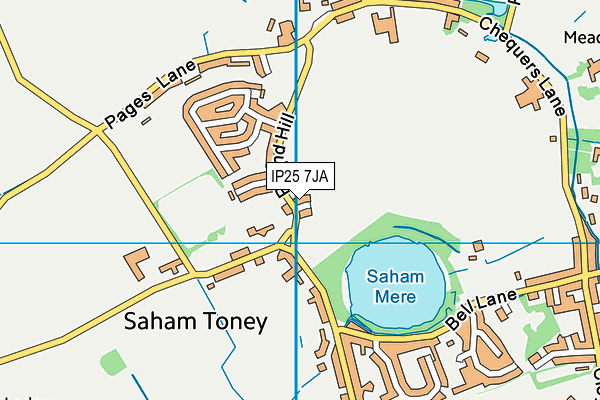 IP25 7JA map - OS VectorMap District (Ordnance Survey)