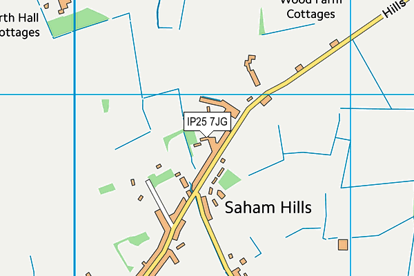 IP25 7JG map - OS VectorMap District (Ordnance Survey)