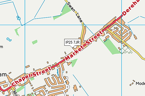 IP25 7JR map - OS VectorMap District (Ordnance Survey)