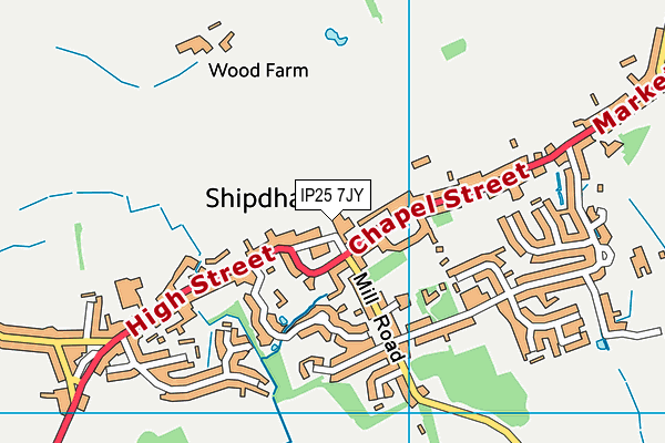 IP25 7JY map - OS VectorMap District (Ordnance Survey)