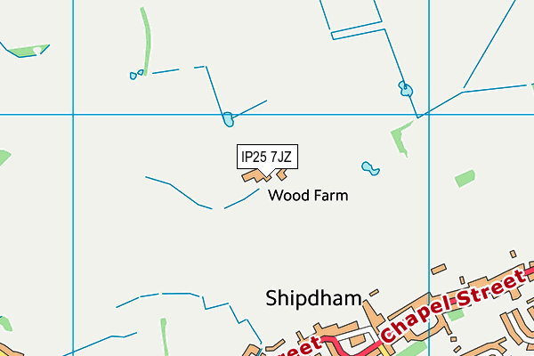 IP25 7JZ map - OS VectorMap District (Ordnance Survey)