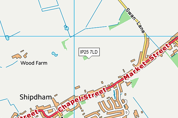 IP25 7LD map - OS VectorMap District (Ordnance Survey)