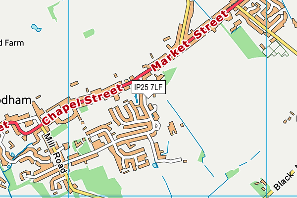 Thomas Bullock Primary School map (IP25 7LF) - OS VectorMap District (Ordnance Survey)