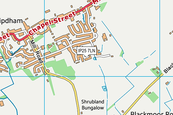 IP25 7LN map - OS VectorMap District (Ordnance Survey)