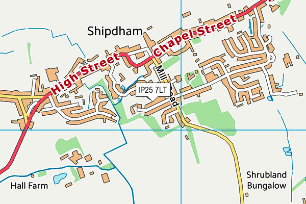 IP25 7LT map - OS VectorMap District (Ordnance Survey)