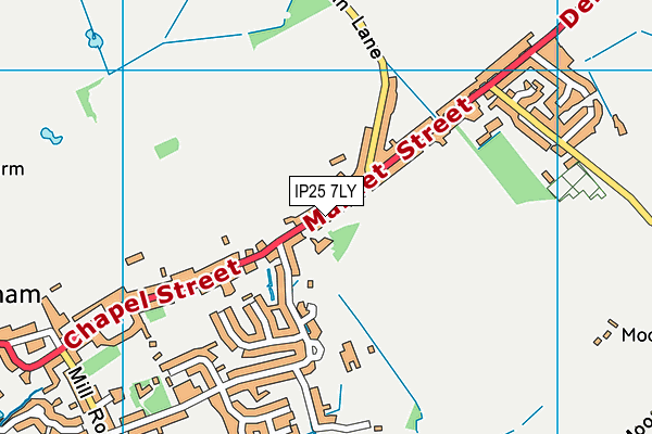 IP25 7LY map - OS VectorMap District (Ordnance Survey)