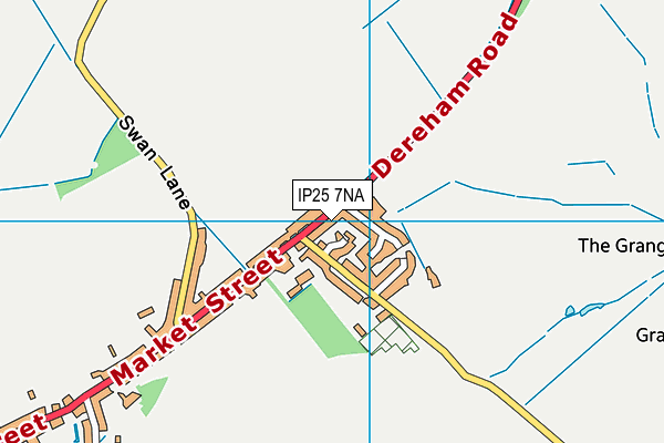 IP25 7NA map - OS VectorMap District (Ordnance Survey)