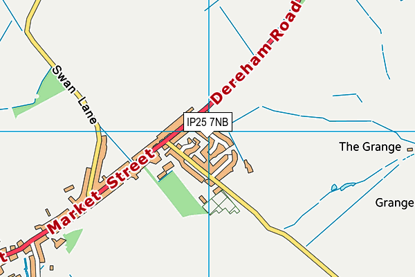 IP25 7NB map - OS VectorMap District (Ordnance Survey)