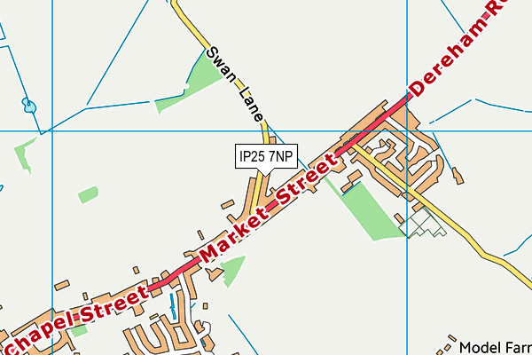 IP25 7NP map - OS VectorMap District (Ordnance Survey)