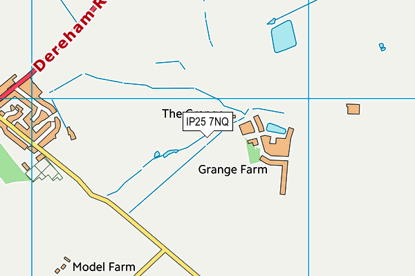 IP25 7NQ map - OS VectorMap District (Ordnance Survey)