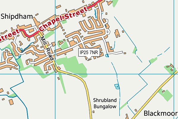 IP25 7NR map - OS VectorMap District (Ordnance Survey)